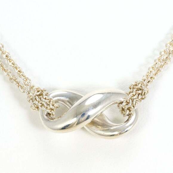 Tiffany & Co. 925 Sterling Silver Necklace Approx. 16.5 inches (40cm) Total...